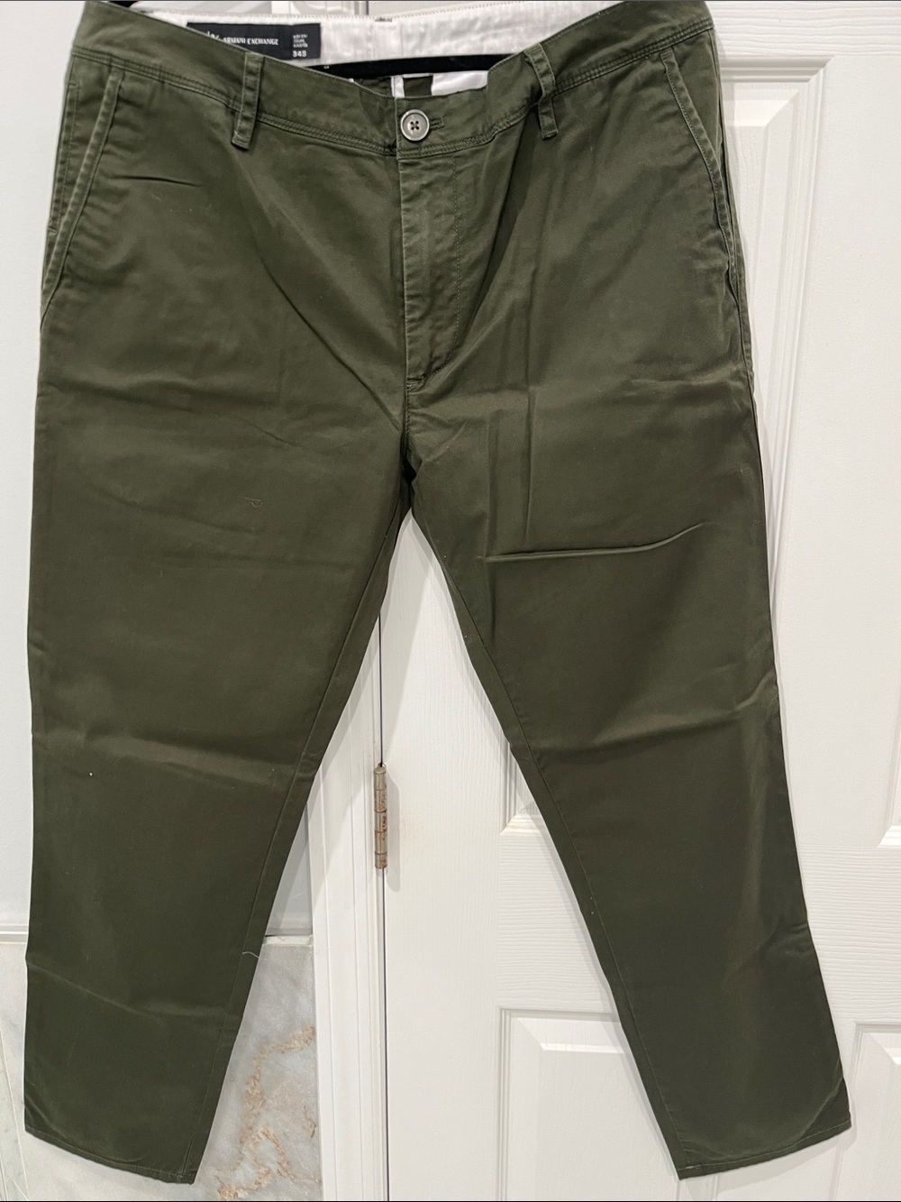 Armani Exchange Olive Green Slim Chinos